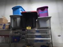 LOT OF ASSORTED STORAGE TOTES & CONTAINERS