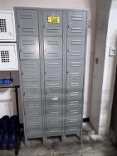 18-DOOR LOCKER UNIT, 36" X 18" X 86"H