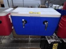 COLEMAN JOCKEY BOX W/ WOOD ENCLOSURE