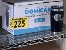 LOT: (6) SIDE BY EACH MONOGRAMMED DOUBLE WALL INSULATED TUMBLERS, 20oz.