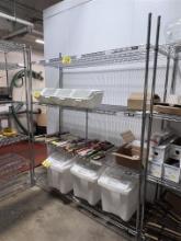 ULINE 4-SHELF S/S WIRE STORAGE RACK, 6' X 2' X 86"H