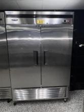 ATOSA MODEL MBF8503 2-DOOR S/S COMMERCIAL FREEZER, ON CASTERS