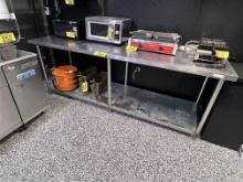 8' X 30" S/S TABLE W/ LOWER GALVANIZED SHELF