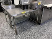 4' X 24" S/S TABLE W/ 4" BACKSPLASH