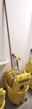 RUBBERMAID MOP BUCKET, RINGER, MOP, 3-WET FLOOR SIGNS