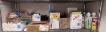 CONTENTS ON 1-SHELF: ASSORTED CLEANING SUPPLIES, CAN LINERS, SPONGES