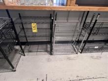 BID PRICE X 2 - (2) WIRE STORAGE RACKS, 24" X 18", 2 & 3-SHELF
