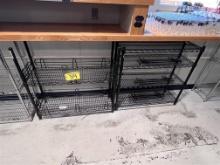 BID PRICE X 2 - (2) ULINE 4-SHELF WIRE STORAGE RACKS, 36" X 12", 2 & 3-SHELF