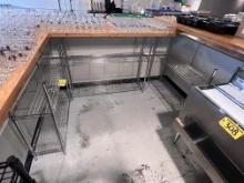 BID PRICE X 3 - (3) ULINE 2-SHELF WIRE STORAGE RACKS