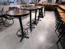 BID PRICE X 4 - (4) WOOD TOP COCKTAIL TABLES, 24"
