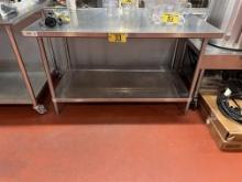 REGENCY 6' X 3' S/S TABLE W/ LOWER S/S SHELF, MODEL 600TS3660S
