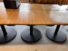 BID PRICE X 2 - (2) 3' X 3' SINGLE PEDESTAL DINING TABLES