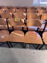 BID PRICE X 8 - (8) METAL FRAME BARREL BACK DINING CHAIRS