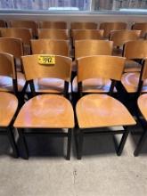 BID PRICE X 8 - (8) METAL FRAME BARREL BACK DINING CHAIRS