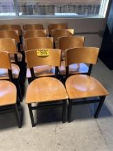 BID PRICE X 8 - (8) METAL FRAME BARREL BACK DINING CHAIRS