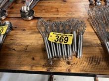 BID PRICE X 7 - (7) ASSORTED S/S WHIPS