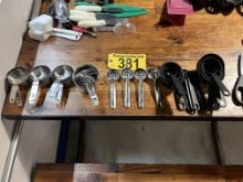 LOT: 45-ASSORTED MEASURING CUPS, SPOON SETS