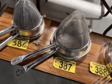 BID PRICE X 2 - (2) CHINA HAT STRAINERS