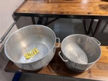BID PRICE X 2 - (2) ALUMINUM COLANDERS
