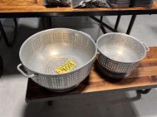 BID PRICE X 2 - (2) ALUMINUM COLANDERS