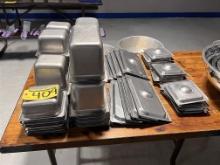 LOT: 49-ASSORTED S/S INSERTS W/ 26-LIDS