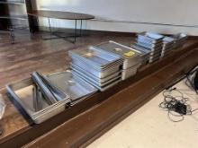 LOT: 37-ASSORTED S/S INSERTS W/ 17-LIDS & ASSORTED DIVIDERS