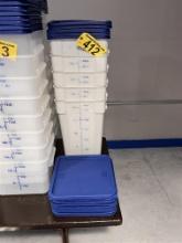 BID PRICE X 5 - (5) 22QT. PLASTIC PRODUCT BINS W/ LIDS