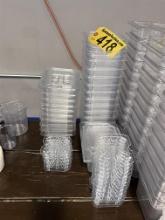 LOT OF 21-PLASTIC FOOD STORAGE BINS W/ LIDS