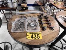 LOT: SHELVING HOOKS, POT HOOKS, METAL CLIPS