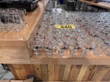 LOT: (53) SIDE BY EACH MONOGRAMMED BELGIAN TASTING GLASSES, 5oz.