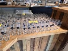 LOT: (74) SIDE BY EACH MONOGRAMMED WILL BECHER GLASSES, 8oz.