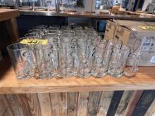 LOT: (32) GLASS BEER MUGS
