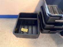 BID PRICE X 5 - (5) BLACK BUS TUBS W/ LIDS