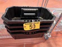 BID PRICE X 4 - (4) HUSKY 20" PLASTIC TOOL TOTES
