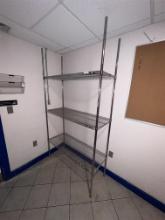ULINE 3-SHELF WIRE STORAGE RACK, 5' X 18" X 76"H