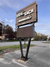 NEOCRAFT STEEL EXTERIOR SIGN W/ 6' X 3' X 13" DOUBLE SIDED LED SIGN BOARD