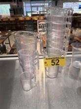 LOT: 15-ASSORTED SIZE PLASTIC MEASURING PITCHERS