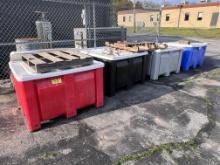 (4) MACX HEAVY DUTY PLASTIC STORAGE TOTES, 2-FULL (GRAIN)