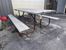 8' STEEL FRAME PICNIC TABLE