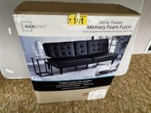 NEW IN BOX MAINSTAYS HOME THEATER MEMORY FOAM FUTON