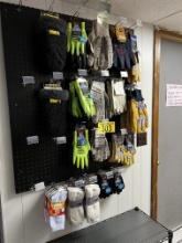 LOT: 9-PAIRS OF WOOL SOCKS, 34-PAIRS ASSORTED GLOVES