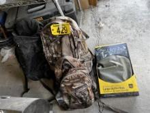 LOT: 3-BACKPACKS, WATERPROOF DUFFLE BAG