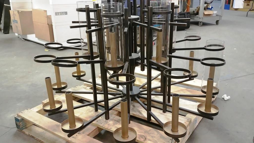 18 LIGHT 2 TIERED CHANDELIER / LIGHT FIXTURE