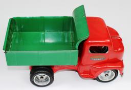 VINTAGE TONKA RED & GREEN PRESSED STEEL DUMP TRUCK