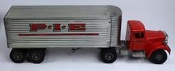 VINTAGE SMITH-MILLER P-I-E SEMI TRUCK & TRAILER - CIRCA 1950s