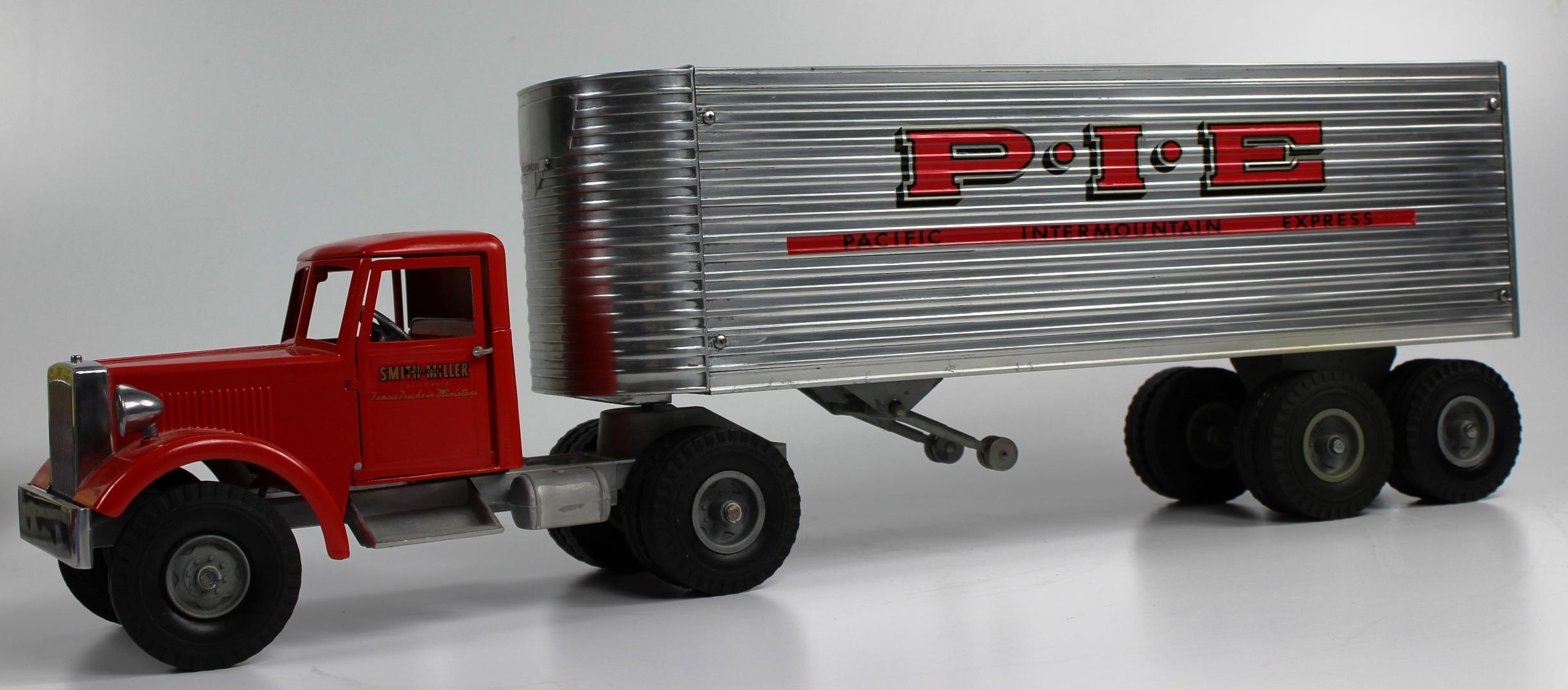 VINTAGE SMITH-MILLER P-I-E SEMI TRUCK & TRAILER - CIRCA 1950s