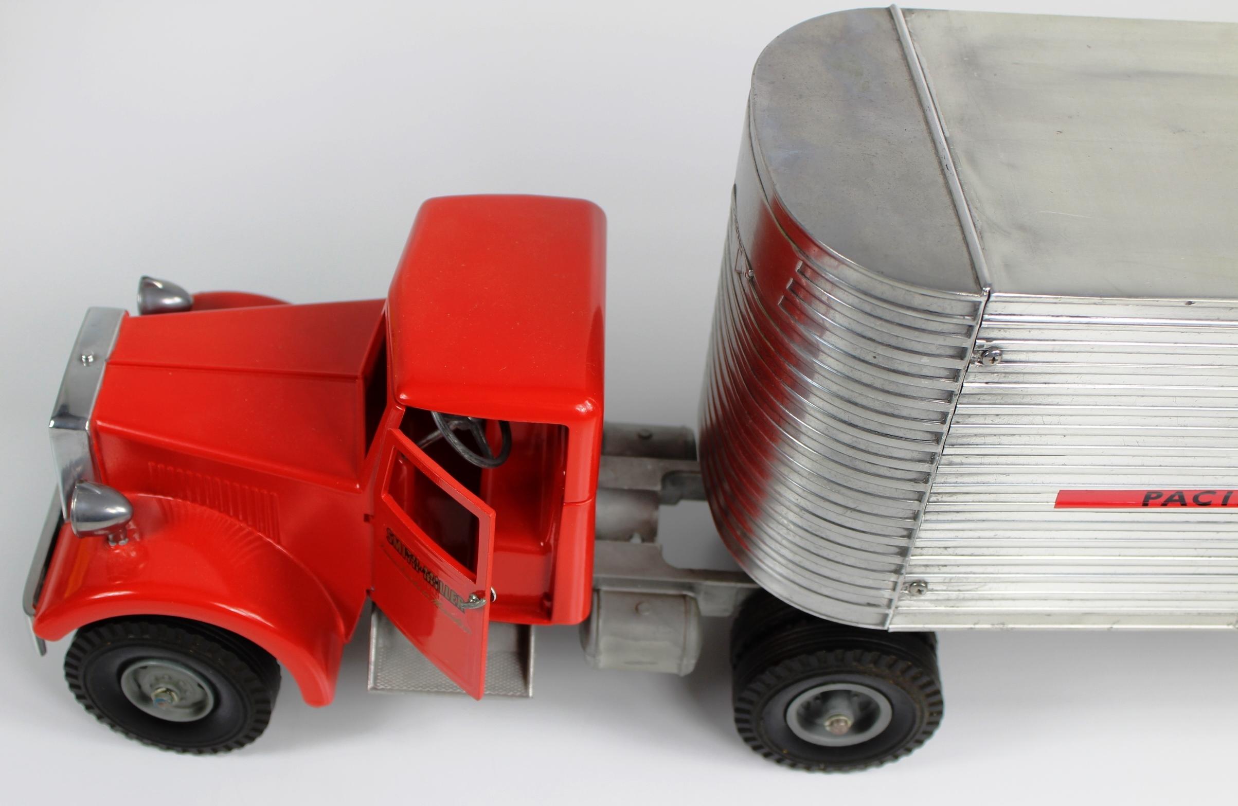 VINTAGE SMITH-MILLER P-I-E SEMI TRUCK & TRAILER - CIRCA 1950s