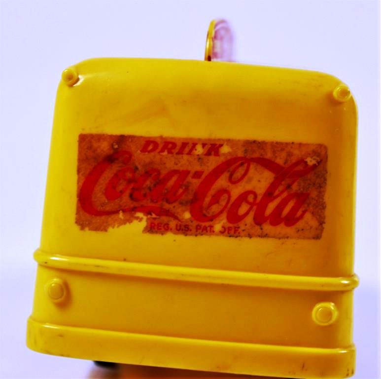 VINTAGE MARX YELLOW PLASTIC COCA-COLA DELIVERY TRUCK