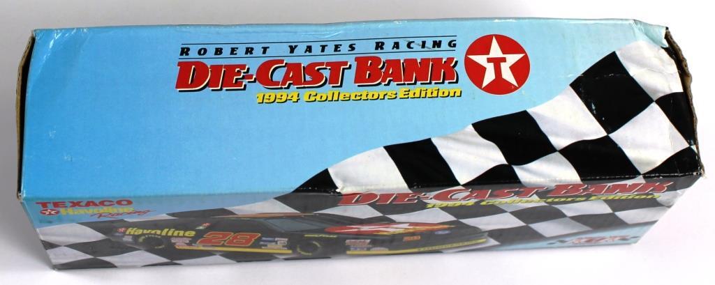 NEW, IN THE BOX: TEXACO HAVOLINE RACING DIE CAST METAL BANK