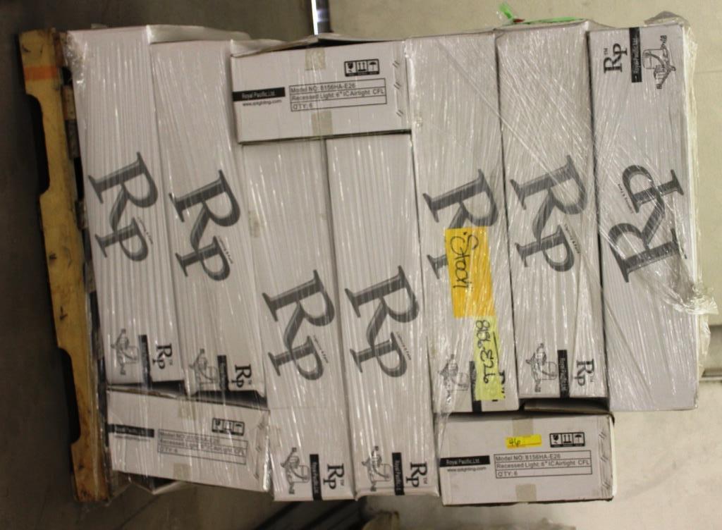 PALLET OF MIXED ROYAL PACIFIC LTD. LIGHTING HARDWARE / FIXTURES